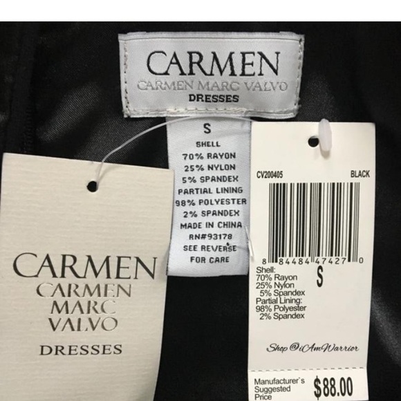 Carmen Marc Valvo NWT peplum exposed backzip dress *shop@iamwarrior - Picture 8 of 9